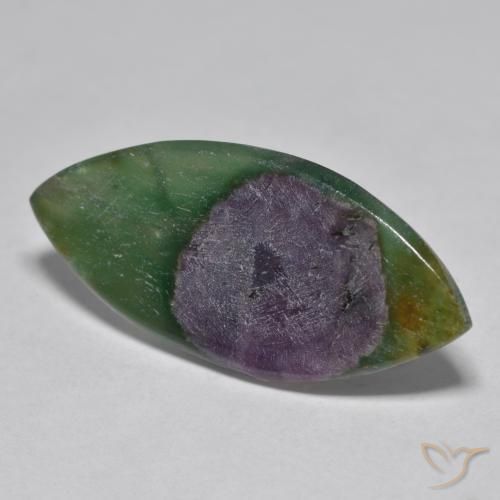 Rubí en fucsita Multicolor natural de 10.67 ct, Marquesa, Translúcido