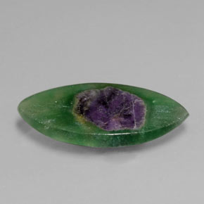 Rubí en fucsita bicolor natural de 6,89 ct, marquesa, translúcido