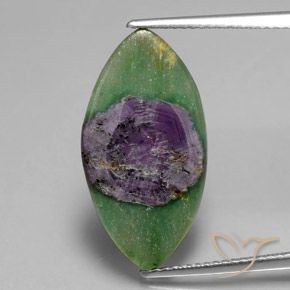 5.06ct Natural Multicolor Rubí en fucsita, Marquesa, Translúcido