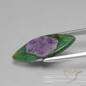 Rubí en fucsita Multicolor natural de 6.28 ct, Marquesa, Translúcido