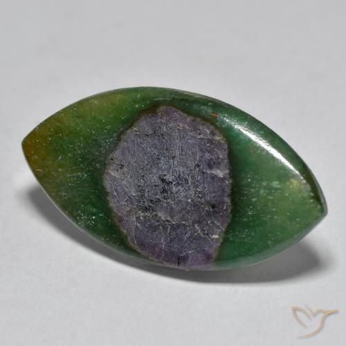 Rubí en fucsita Multicolor natural de 7.95 ct, Marquesa, Translúcido