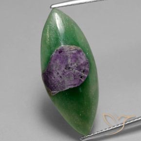 7.10ct Natural Multicolor Rubí en fucsita, Marquesa, Translúcido