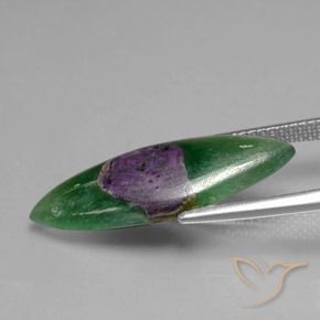 Rubí en fucsita Multicolor natural de 7.10 ct, Marquesa, Translúcido