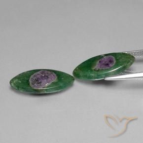 Gemas de Rubí en fucsita Multicolor natural de 10.12 ct, Marquesa, Translúcido