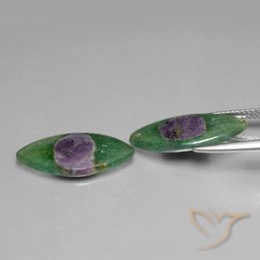 Gemas de Rubí en fucsita Multicolor natural de 8.70 ct, Marquesa, Translúcido