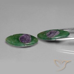 Gemas de Rubí en fucsita Multicolor natural de 9.77 ct, Marquesa, Translúcido