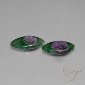 Gemas de Rubí en fucsita Multicolor natural de 5.76 ct, Marquesa, Translúcido