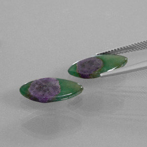 Gemas de Rubí en fucsita Bicolor natural de  ct, Marquesa, Translúcido