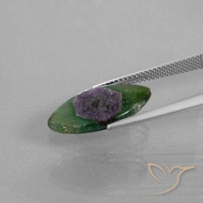 Rubí en fucsita Multicolor natural de 5.78 ct, Marquesa, Translúcido