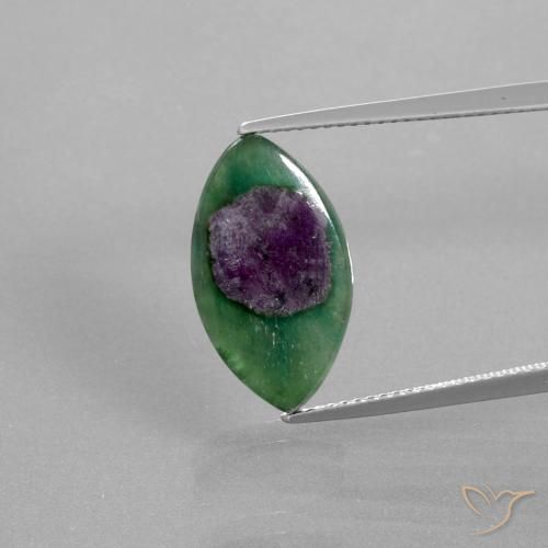 5.03ct Natural Multicolor Rubí en fucsita, Marquesa, Translúcido
