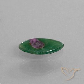 Rubí en fucsita Multicolor natural de 4.95 ct, Marquesa, Translúcido