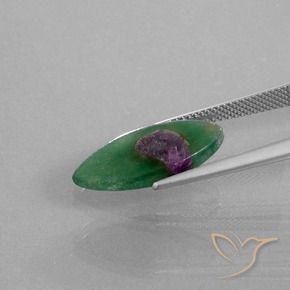 Rubí en fucsita Multicolor natural de 4.95 ct, Marquesa, Translúcido