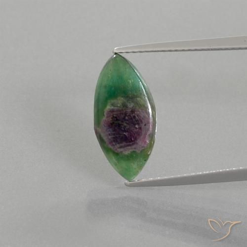 4.16ct Natural Multicolor Rubí en fucsita, Marquesa, Translúcido