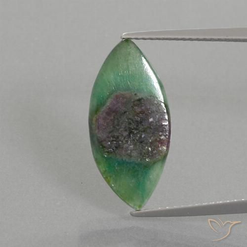 4.95ct Natural Multicolor Rubí en fucsita, Marquesa, Translúcido