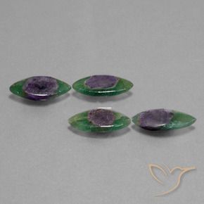 Gemas de Rubí en fucsita Multicolor natural de 8.35 ct, Marquesa, Translúcido