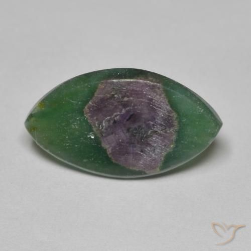 4.91ct Natural Multicolor Rubí en fucsita, Marquesa, Translúcido