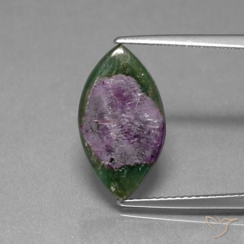 5.06ct Natural Multicolor Rubí en fucsita, Marquesa, Translúcido