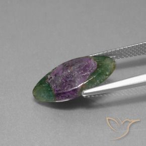 Rubí en fucsita Multicolor natural de 5.06 ct, Marquesa, Translúcido