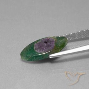 Rubí en fucsita Multicolor natural de 4.30 ct, Marquesa, Translúcido