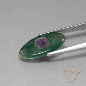 Rubí en fucsita Multicolor natural de 4.24 ct, Marquesa, Translúcido