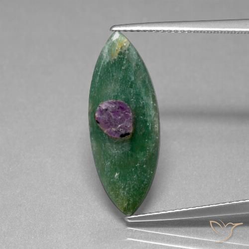 4.14ct Natural Multicolor Rubí en fucsita, Marquesa, Translúcido