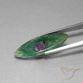 Rubí en fucsita Multicolor natural de 4.14 ct, Marquesa, Translúcido