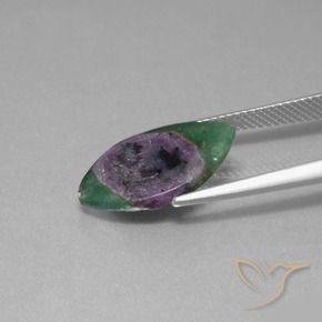 Rubí en fucsita Multicolor natural de 4.70 ct, Marquesa, Translúcido