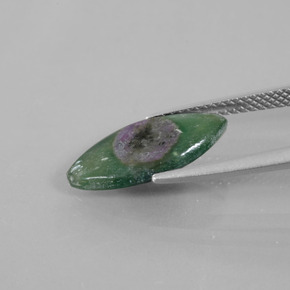 Rubí en fucsita bicolor natural de 2,68 ct, marquesa, translúcido