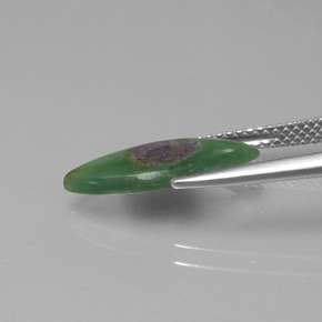 Rubí en fucsita bicolor natural de 2,38 ct, marquesa, translúcido