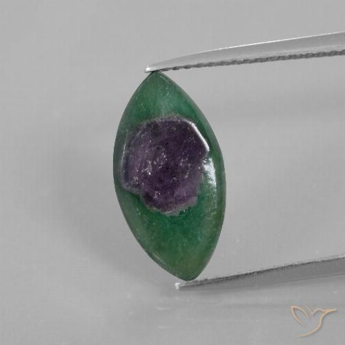 3.62ct Natural Multicolor Rubí en fucsita, Marquesa, Translúcido