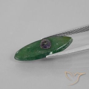 Rubí en fucsita Multicolor natural de 3.00 ct, Marquesa, Translúcido