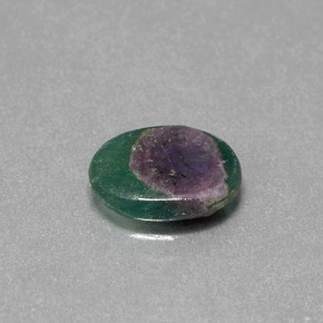 Rubí en fucsita bicolor natural de 2,25 ct, corte óvalo, translúcido