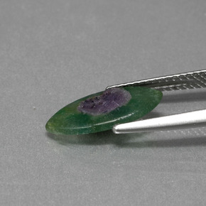 Rubí en fucsita Bicolor natural de 1.47 ct, Marquesa, Translúcido