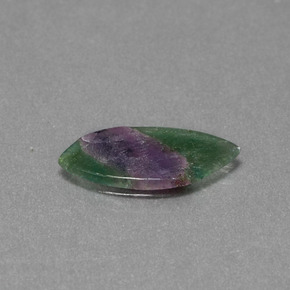 Rubí en fucsita bicolor natural de 1,30 ct, marquesa, translúcido
