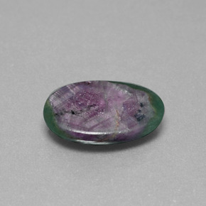 Rubí en fucsita multicolor natural de 6,33 ct, corte óvalo, translúcido