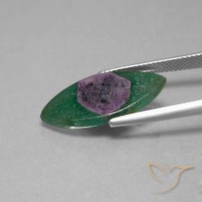 Rubí en fucsita Multicolor natural de 6.70 ct, Marquesa, Translúcido