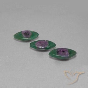 Gemas de Rubí en fucsita Multicolor natural de 6.44 ct, Marquesa, Translúcido