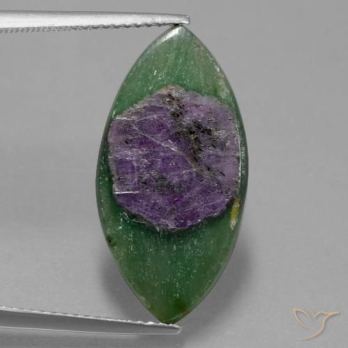 6.24ct Natural Multicolor Rubí en fucsita, Marquesa, Translúcido