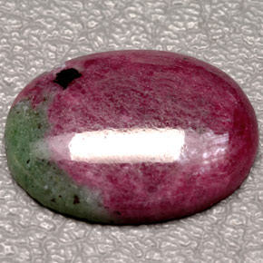Rubí zoisita multicolor natural de 10,66 ct, corte óvalo, opaco