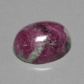 Rubí zoisita multicolor natural de 14,74 ct, corte óvalo, opaco