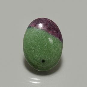 Rubí zoisita multicolor natural de 14,29 ct, corte óvalo, opaco