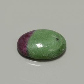 Rubí zoisita multicolor natural de 14,29 ct, corte óvalo, opaco