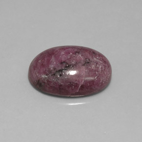 Rubí zoisita multicolor natural de 15,16 ct, corte óvalo, opaco