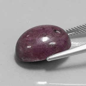 Rubí zoisita multicolor natural de 15,10 ct, corte óvalo, opaco