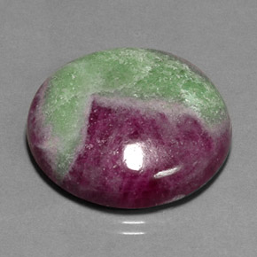 Rubí zoisita multicolor natural de 54,16 ct, corte redondo, opaco