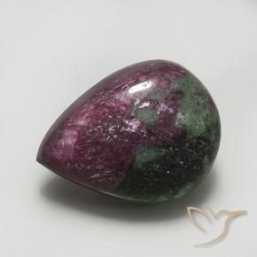Rubí-Zoisita Multicolor natural de 41.36 ct, En forma de pera, Opaco