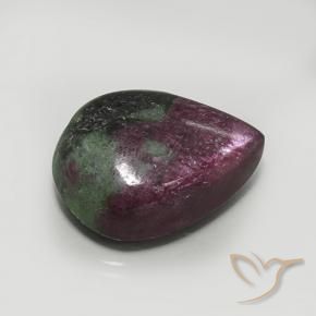 Rubí-Zoisita Multicolor natural de 41.36 ct, En forma de pera, Opaco