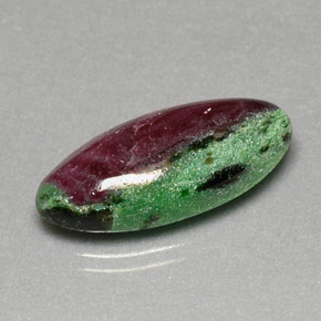 Rubí zoisita multicolor natural de 17,23 ct, marquesa, opaco