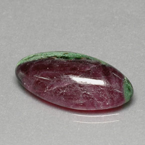Rubí zoisita multicolor natural de 17,23 ct, marquesa, opaco