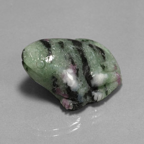 Rubí zoisita multicolor natural de 40,91 ct, forma elegante, opaco